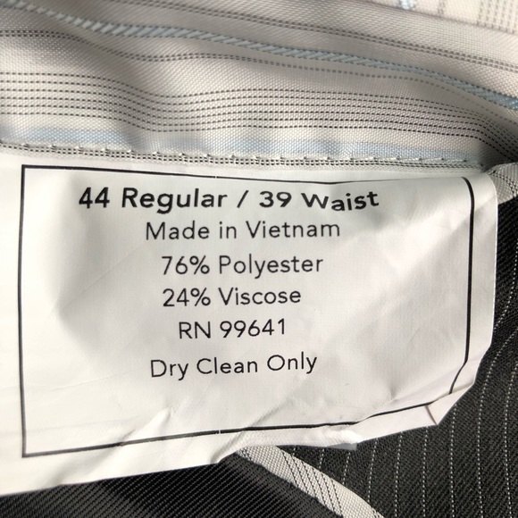 Geoffrey Beene Gray Stripe Jacket 44 Regular 39 Waist - Picture 7 of 8